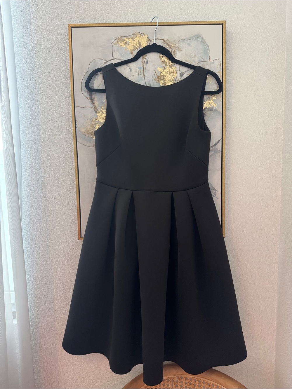 6/14 1901 Black Sleeveless Fit-and-Flare Dress